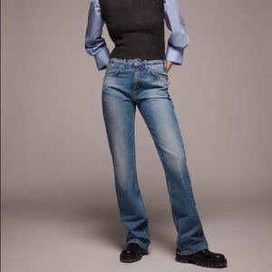 ZARA vintage wide leg blue jeans